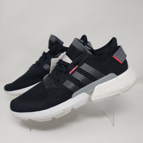 Adidas Running Shoes Mens 11 Black POD S3.1 Logo Gym Active Sneakers Knit Upper - Picture 2 of 8